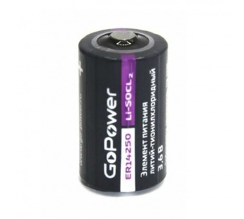 Батарейка GoPower ER14250 1/2AA Shrink 2 Li-SOCl2 3.6V (2/100/600)#2116079