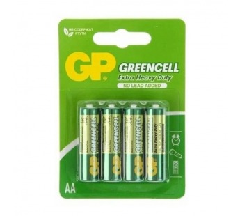 Батарейка GP GreenCell R6 AA BL4 Heavy Duty 1.5V (4/72/288)#2116127
