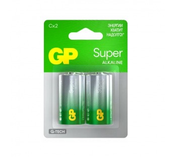 Батарейка GP Super G-Tech LR14 C BL2 Alkaline 1.5V (2/20/160)#2116123