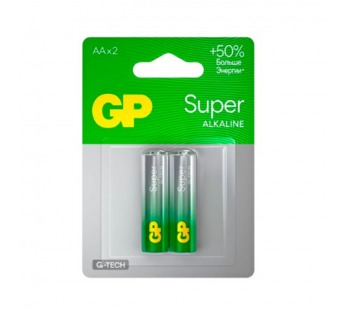 Батарейка GP Super G-Tech LR6 AA BL2 Alkaline 1.5V (2/20/160)#2116121