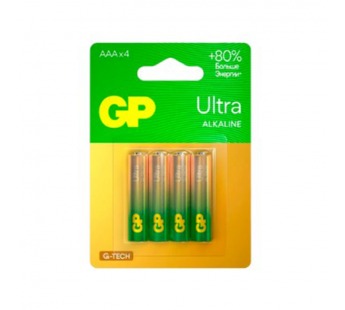 Батарейка GP ULTRA G-Tech LR03 AAA BL4 Alkaline 1.5V (4/40/320)#2116118