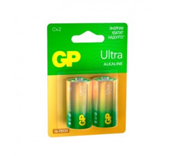 Батарейка GP ULTRA G-Tech LR14 C BL2 Alkaline 1.5V (2/20/160)#2116117