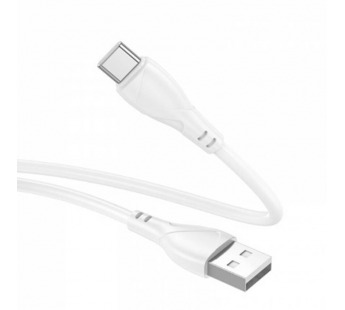 Кабель USB - Type-C Borofone BX121 Energy, 1.0м, круглый, 3.0А, ПВХ, цвет: белый упакован (1/360)#2116528