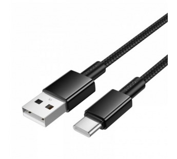 Кабель USB - Type-C HOCO X119, 1.0м, круглый, ткань, 3.0A, цвет: черный (1/1000)#2116527