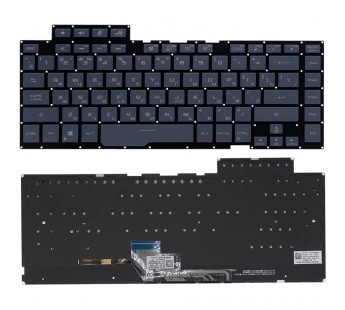 Клавиатура Asus ROG Zephyrus M15 GU502LW серая с RGB подсветкой (1-зонная)#2116847