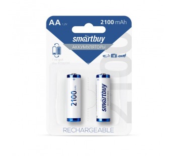 Аккумулятор NiMh Smartbuy AA/2BL 2100 mAh (24/240) (SBBR-2A02BL2100)#2117080