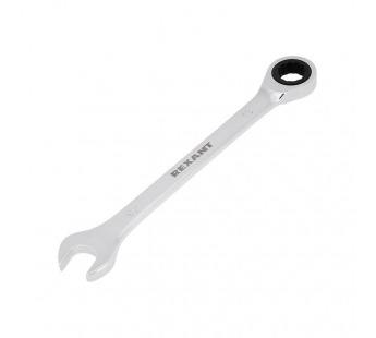 Ключ комбинированный трещоточный 10мм, CrV, зеркальный хром Rexant#2124877