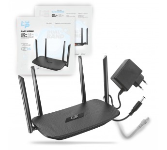 Wi-Fi Роутер LP-LINK WR880 AC1200, 2.4/5ГГц, 4 порта LAN (черный)#2132398