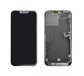 Дисплей для iPhone 13 Pro Max + тачскрин черный с рамкой (OLED LCD) привязка без ошибки + датчик#2119448