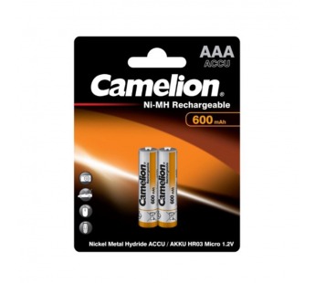 Аккумулятор предзаряженный RTU Camelion HR03 AAA BL2 NI-MH Always Ready 600mAh (2/24/480)#2118217