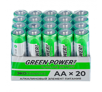 Батарейка GREEN POWERlab LR6 AA BOX20 Alkaline 1.5V (4/20/120/720)#2117538