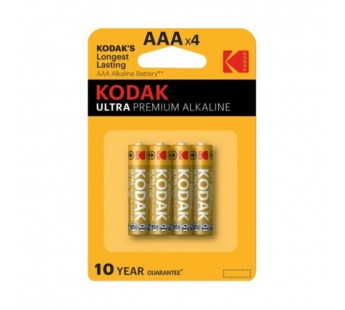 Батарейка Kodak ULTRA PREMIUM LR03 AAA BL4 Alkaline 1.5V (4/40/200/32000)#2117545