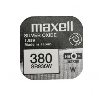 Батарейка Maxell 380/394 BL1 Silver Oxide 1.55V 0%Hg (1/10/100)#2117542