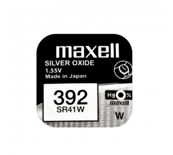 Батарейка Maxell 392 (SR41W) BL1 Silver Oxide 1.55V (1/10/100)#2117541