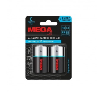 Батарейка Promega LR14 C BL2 Alkaline 1.5V (2/12/192/7680)#2117496