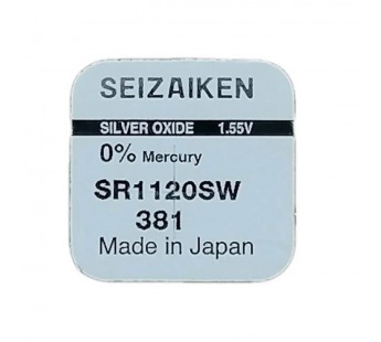 Батарейка SEIZAIKEN 381 (SR1120SW) Silver Oxide 1.55V (1/10/100/1000)#2117486
