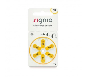 Батарейка Siemens Signia ZA10 BL6 Zinc Air 1.45V (6/60/300)#2117485