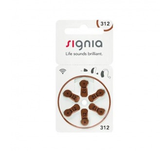 Батарейка Siemens Signia ZA312 BL6 Zinc Air 1.45V (6/60/300)#2117484