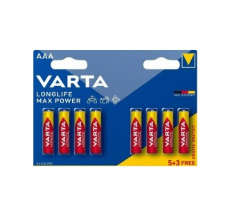 Батарейка Varta LONGLIFE MAX POWER (MAX TECH) LR03 AAA BL5+3 Alkaline 1.5V (4703) (8/160)#2117467