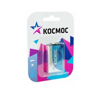 Батарейка Космос MAX Крона 6LR61 BL1 Alkaline 9V (1/12/120)#2117460