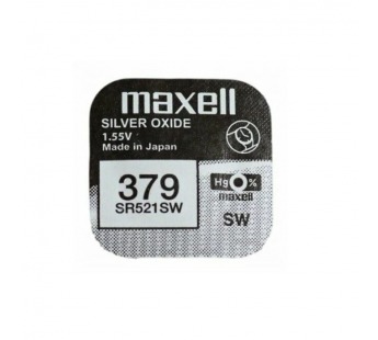 Батарейка Maxell 379 (SR521SW) BL1 Silver Oxide 1.55V 0%Hg (1/10/100)#2117455