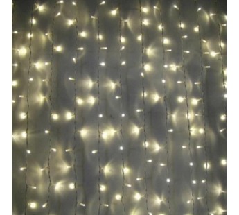 Гирлянда Космос "Бахрома" 48LED 1,8x0,5м схема нитей 1/2/3/5/3/2 белый теплый (1/96)#2117415