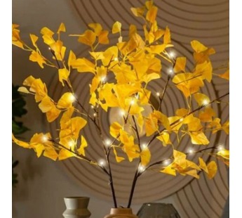 Гирлянда Космос Ветви Гинкго имитация 32LED 90см 6ч таймер 2шт. белый теплый (1/12)#2117405
