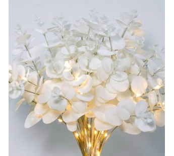 Гирлянда Космос Ветви Эвкалипта белая имитация 48LED 3 шт. белый теплый (1/6)#2117404