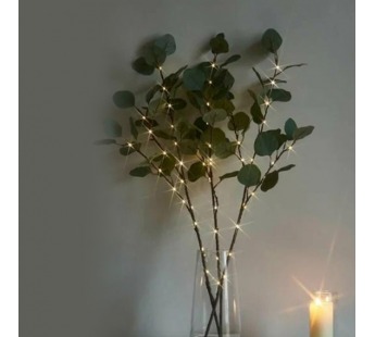 Гирлянда Космос Ветви эвкалипта имитация 32LED 62см 6ч таймер 3 шт. белый теплый (1/18)#2117403