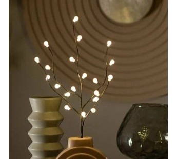 Гирлянда Космос Ветвь имитация 20LED 45см шар черный (1/30)#2117402