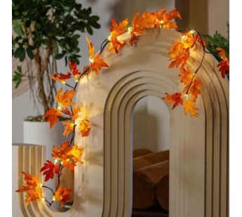 Гирлянда Космос Ветвь кленовая 24LED 1.8м 6ч таймер белый теплый (1/28)#2117400