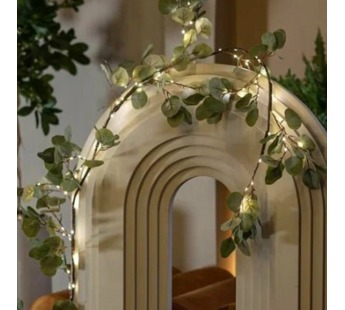 Гирлянда Космос Ветвь эвкалипта 96LED 1.8м 6ч таймер белый теплый (1/32)#2117399