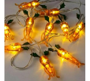 Гирлянда Космос Морковки 10LED 1,35м+0,3м 1 режим белый теплый (1/24)#2117397