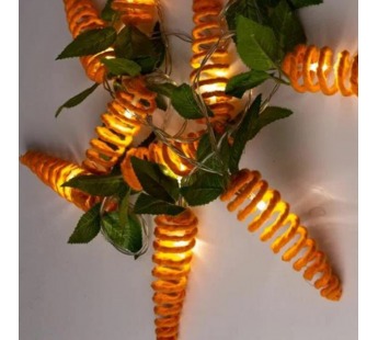Гирлянда Космос Морковки спирали 10LED 1,8м+0,3м 12*4см белый теплый (1/24)#2117396