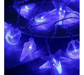 Гирлянда Космос Морская 20LED 2,9+0,3м ракушки/звезды/раковины синий (1/24)#2117395