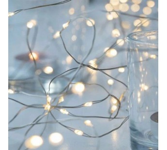 Гирлянда Космос Нить 300LED 30+5м возможность соединения до 3 шт белый теплый (1/24)#2117391