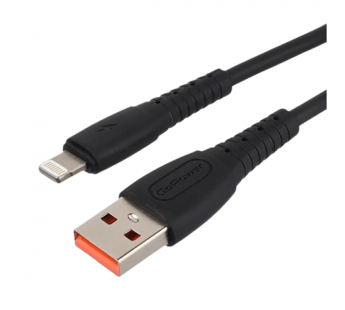 Кабель GoPower GP07L USB (m)-Lightning (m) 1м 2.4A силикон черный (1/200/800)#2117630