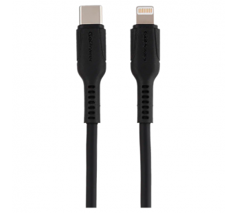 Кабель GoPower GP21TL Type-C (m)-Lightning (m) 1м 3.0A 27W силикон черный (1/200/800)#2117696