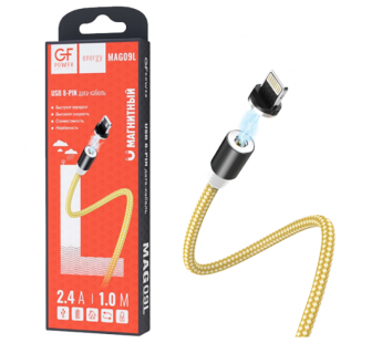 Кабель GFPower 02M USB (m)-microUSB (m) 1м 2.4A нейлон золотой (1/200/800)#2117694