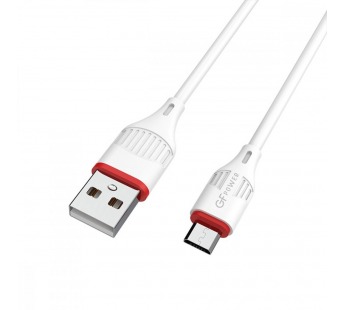 Кабель GFPower 17M USB (m)-microUSB (m) 1м 2.4A ПВХ белый (1/648)#2122145
