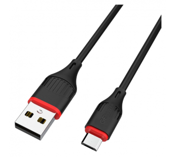 Кабель GFPower 17M USB (m)-microUSB (m) 1м 2.4A ПВХ черный (1/648)#2117682