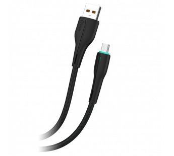 Кабель GFPower F16M USB (m)-microUSB (m) 1м 3.6A ПВХ индикация черный (1/120/480)#2122142