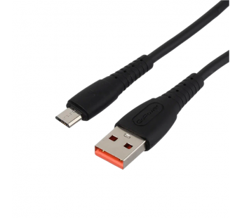 Кабель GoPower GP07M USB (m)-microUSB (m) 1м 2.4A силикон черный (1/200/800)#2117650