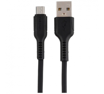 Кабель GoPower GP21M USB (m)-microUSB (m) 1м 2.4A силикон черный (1/200/800)#2117713