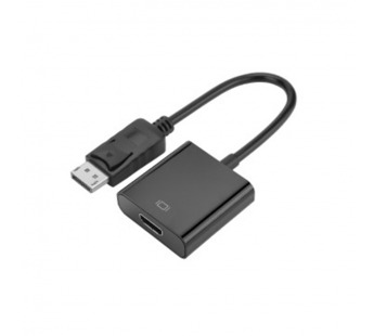Переходник GoPower DisplayPort (m)-HDMI (f) ver.1.4 черный Premium Zip-Lock c подвесом (1/200)#2117672