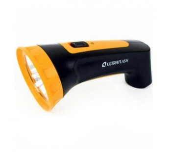 Фонарь туристический Ultraflash LED3804M 0.32W 4LED от аккумулятора черный желтый (1/5/80)#2117668