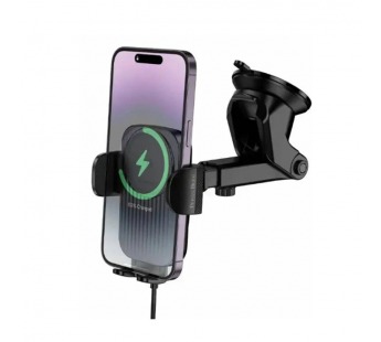 Автомобильный держатель для телефона BOROFONE BH222 Wireless, мятая упаковка#2118075