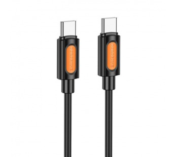 Кабель TypeC - TypeC BOROFONE BX114 60W Silicone (черный) 1м, мятая упаковка#2118066