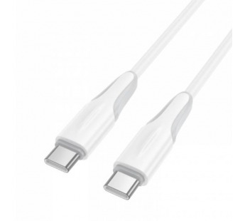 Кабель TypeC - TypeC BOROFONE BX119 60W (белый) 1м, мятая упаковка#2118063