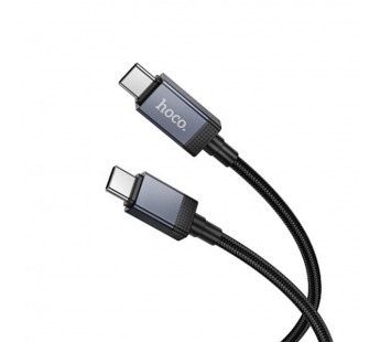 Кабель TypeC - TypeC HOCO X118 60W (черный) 1м display, мятая упаковка#2118059